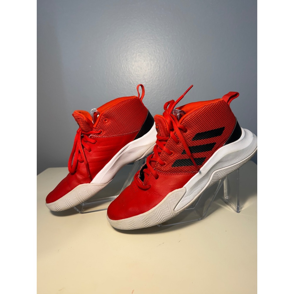 Adidas Kids Red High Top Basketball Shoes Size 4 US EF0306